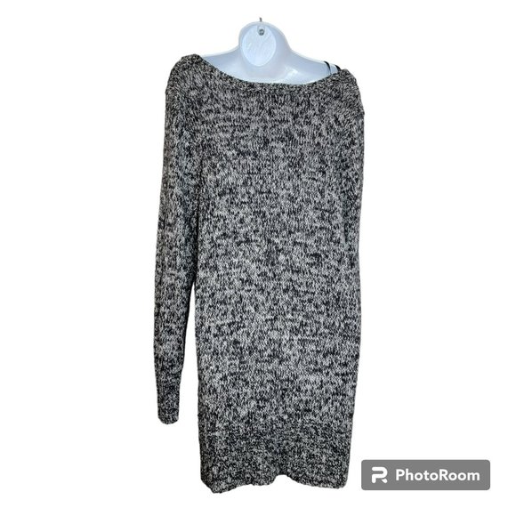 Lane Bryant Sweater, Women 22/24, Black and White, V-Neck, Long Sleeve, GUC - Picture 2 of 10